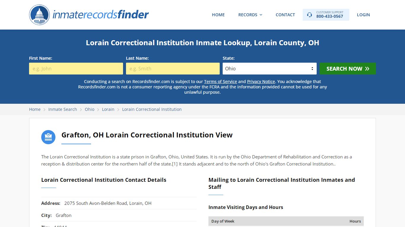 Lorain Correctional Institution Roster & Inmate Search ...